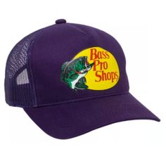 Bass Pro Shops Mesh Trucker Cap Purple 100% Polyester Cool And Comfortable Design Mesh Back For Better Breathability Screen-Printed Bass Pro Shops Logo Offers And Bunbles Are Accepte Free Smoke Home Fast Shipper Bass Pro Shops Hat, Bass Pro Shop Hat, Mowing The Lawn, Canvas Hat, Camo Hats, Fishing Hat, White Caps, Mesh Cap, Dad Caps