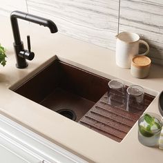 Native Trails Cantina Pro 24" Copper Bar/Prep Sink Kitchen Prep Sink, Copper Texture, Single Sink Kitchen, Drainboard Sink