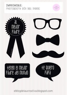 a set of black and white paper cutouts with different types of mustaches, bow ties