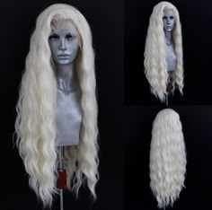 PRICES MAY VARY. Synthetic Hair Heat Resistant Up To 160 Degrees lace front wigs straight wigs with high quality Same Color And Hair Style As Pic Average Cap Size(22.5Inch) With Adjustable Straps and 3 Combs Easy to Take High quality swiss lace, strong and soft, never hurt skin.   Hair Material:100% High Quality Heat Resistant Synthetic Hair Fiber   Cap Size: FLEXIBLE & ADJUSTABLE-Average Cap Size(22.5Inch) With Adjustable Straps and 3 Combs.   Hair Color:White Blonde   Hair Style:Natural Curly Webster Wigs, Short Platinum Blonde Hair, Long Platinum Blonde, Blonde Hair With Roots, White Blonde Hair, Blonde Waves, Icy Blonde, Synthetic Lace Wigs, White Blonde