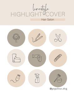 Story Highlights Hairstylist, Hair Salon Instagram Highlight Cover, Instagram Highlight Covers For Hairstylist, Instagram Hair Highlight Covers, Hair Salon Highlight Covers, Hairdresser Instagram Highlight Cover, Hair Page Highlight Covers, Salon Profile Picture, Hair Stylist Instagram Highlight Cover