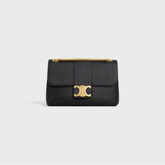 10 X 6 X 3 In (25 X 15 X 8 Cm) Calfskin Lambskin Lining Gold Finishing Cross-Body And Shoulder Carry Triomphe Snap Button Closure Two Main Compartments One Inner Flat Pocket One Inner Central Zipped Pocket Sliding Chain With A Minimum Drop 10 In (29 Cm) And A Maximum Drop 19 In (50 Cm) Winter Shopping, Medium Bag, Canvas Messenger Bag, Celine Bags, New Sneakers, Day Bag, Flat Boots, Small Accessories, Medium Bags