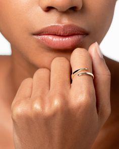 Minimalist Yellow Gold Bypass Ring For Formal Occasions, Minimalist 14k White Gold Bypass Ring, Minimalist 14k Gold Bypass Ring For Anniversary, Formal 14k Gold Open Band Midi Rings, Formal 14k Gold Bypass (open) Ring, Formal 14k Gold Open Bypass Ring, Rose Gold 14k Gold Bypass Ring For Formal Events, Formal 14k Rose Gold Bypass Ring, Formal Rose Gold 14k Bypass Ring