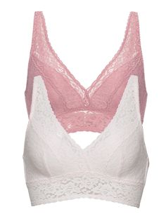 Comfortable enough to wear every day but pretty enough to be worn out - all the things you look for in a bra come together in this chic lace bralette. The longline design features a plunging, scallop-edged neckline, all-over lace cups and wings with a liner of rayon jersey for the right amount of coverage all the while keeping you cool and comfortable. Feminine Stretch Lace Bra, Elegant Lace Bra With Lace Top, Chic Lace Bra With Lace Closure, Chic Lace Bra With Lace Trim, Fitted Bra-friendly Lace Top, Feminine Lace With Built-in Bra, Luxury Lace Bra With Built-in Bra, Black Lace Top With Built-in Bra, White Lace Bra-friendly Top