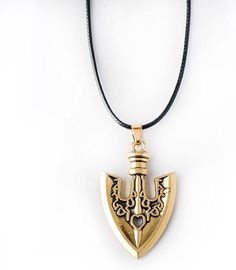 Material: Crafted from high-quality alloy with exquisite workmanship and excellent color retention. The necklace is hypoallergenic and free from lead, nickel, and cadmium. Pendant Size: 1.1 x 1.7 inches. Necklace Length: Approximately 22 inches. Design: Inspired by anime JJ Bizarre Adventure, featuring the Stand Arrow from JJBA Stone Ocean Part. Gift Idea: Ideal for fans of JJBA, cosplay enthusiasts, or anime collectors. A perfect piece for anime-themed jewelry collections. Remember to handle the Stand Awakening arrow with care and avoid awakening your stand at will! Handmade Silver Jewelry For Cosplay, Silver Metal Jewelry For Cosplay, Gothic Gold Jewelry With Adjustable Chain, Gothic Gold Necklace With Clavicle Chain, Gold Gothic Jewelry With Adjustable Chain, Adjustable Themed Jewelry For Cosplay, Themed Metal Pendant Jewelry, Handmade Metal Necklaces For Cosplay, Handmade Metal Necklace For Cosplay