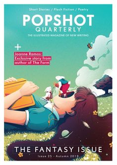 the cover of popshot quarter magazine with an illustration of a boy laying on his stomach