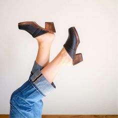 The High Heel Classic Clog takes its shape from the traditional Classic, but with a modern twist adding some heel height. These clogs are great for everyday wear and look effortlessly chic with a pair of denim jeans. To see our full range of Classic Clogs please visit: https://www.etsy.com/uk/shop/LottaFromStockholm?ref=seller-platform-mcnav&search_query=classic For more colours and styles, please visit our Etsy store: lottafromstockholm.etsy.com Lotta From Stockholm clogs are crafted with love Lotta From Stockholm Clogs, Lotta From Stockholm, High Heel Clogs, Swedish Clogs, Clogs And Mules, Wooden Clogs, Clog Heels, Clog Sandals, Clogs Shoes