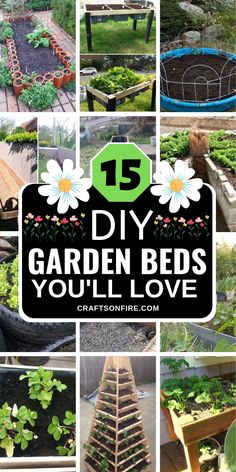 garden beds with flowers and plants in them are the best diy ideas for small gardens