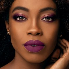 Rich. Destructive. Powerful. VAMPY PLUM is our all-new UNFORGIVING Lipstick for dominating 2021! ⁠#kuckian #purplelipstick #makeup #purplelips #liquidlipstick Makeup For A Magenta Dress, Makeup For A Plum Dress, Plum Lipstick Black Women, Plum Lipstick Makeup Look, Purple Lipstick Black Women, Purple Lipstick Looks, Plum Lipstick Makeup, Plum Color Lipstick, Berry Lips Makeup