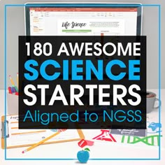 a computer screen with the words, 80 awesome science starter's aligned to ngss