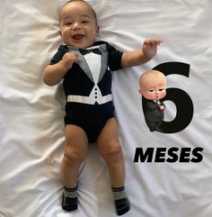 Mesversario 6 meses - pequeno chefinho Baby D, Baby G, Baby Photoshoot, Banners, Baby Onesies, Baby Shower, Pins, Clothes