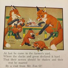 an old children's book about foxes