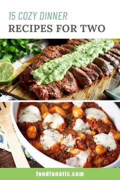 Chipotle Flank Steak with Avocado Salsa and Gnocchi Casserole picture Newlywed Dinner Recipes, Romantic Home Cooked Dinner, Dinners To Make For Boyfriend, Light Date Night Dinner, Low Carb Date Night Dinner, Classy Dinner Ideas, Date Night In Dinner Ideas, Fun Date Night Recipes, Recipes To Cook With Boyfriend