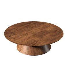 a round wooden table top on a white background