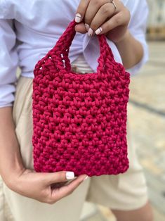 Pink Crochet tote bag Lavender trendy handbag Mini handmade | Etsy Casual Hand Knitted Yarn Bags, Casual Hand-knitted Yarn Bag, Trendy Yarn Bags For Everyday Use, Trendy Yarn Bag For Everyday Use, Trendy Hand Knitted Bag For Daily Use, Trendy Hand-knitted Crochet Tote Bag, Handmade Trendy Crochet Tote Bag, Trendy Handmade Crochet Tote Bag, Trendy Handmade Crochet Bag For Gifts