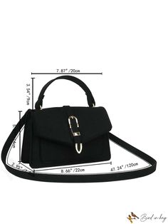 BirdinBag - Chic Square Bag with Minimalist Buckle Decoration - Effortlessly Stylish Design Modern Rectangular Bags With Buckle Closure, Modern Rectangular Shoulder Bag With Buckle Closure, Trendy Black Bag With Buckle Closure, Modern Black Bags With Buckle Closure, Luxury Black Bags With Buckle Closure, Bag Bag, Save The Planet, Style Minimalist, Square Bag