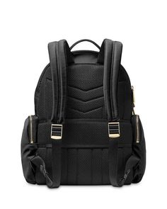 The Prescott Large Nylon Backpack is the ideal companion for your Instagram adventures. Featuring top grab handle, padded shoulder straps and multiple interior and exterior pockets, including a dedicated tech compartment that fits your iPad. Keep your gear organized and accessible with two lined interior slip pockets, zip closure main compartment and three zippered side pockets. At just 11' x 6.75' x 15.5', this durable nylon backpack has ample storage without bulk, so you can capture memories o Michael Kors Backpack For On-the-go, Nylon Bags With Adjustable Straps For Commuting, Nylon Bag With Adjustable Straps For Commuting, Nylon Backpack With Detachable Strap For Commuting, Functional Nylon Backpack With Detachable Strap, Luxury Backpack With Zipper For Commuting, Classic Nylon Backpack With Zipper Pocket, Michael Kors Backpack With Adjustable Strap, Luxury Michael Kors Backpack With Zipper Closure