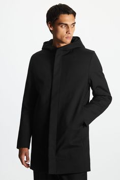 Our slim-fit parka coat is crafted from a cotton blend with a stand collar and enveloping hood. This lightly padded staple has a concealed zip and press-stud placket to keep in the warmth and discreet side-seam pockets.- Fully lined- ECONYL® is 100% regenerated nylon fibre from pre- and post-consumer waste such as fishing nets and other nylon waste 60% Cotton, 38% Recycled polyamide, 2% Elastane. Padding: 100% Polyester / Machine washBack length of size EU 48 is 49.5cm Cold Weather Down Outerwear With Double-lined Hood, Winter Cotton Outerwear With Zipper Closure, Urban Down Outerwear With Detachable Hood, Cotton Winter Outerwear With Zipper Closure, Urban Down Outerwear With Double-lined Hood, Hooded Down Parka For Fall, Urban Hooded Down Outerwear, Fall Down Hooded Jacket With Double-lined Hood, Fall Double-lined Hood Down Jacket