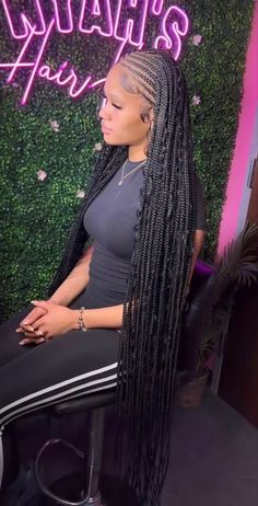 Braids For Women, Single Braid, Big Box Braids Hairstyles, Birthday Hairstyles, New Template