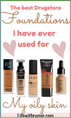 Are you tired of looking for the best drugstore foundation? After trying a lot of drugstore foundations for oily to combo skin, I found out these are the top 5 ever. They give full coverage and these drugstore foundation are perfect for anyone with an oily skin. Check them out. #foundation #drugstorefoundation #makeupjunkie #makeuplooks Foundation Oily Skin, Full Coverage Drugstore Foundation, Foundation Drugstore, Foundations For Oily Skin, Foundation For Sensitive Skin, Quick Makeup Routine, Diy Toner, Best Drugstore Foundation, Good Makeup