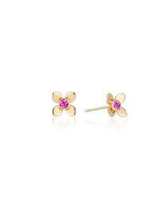 Gold Pink Sapphire Earrings Fine Jewelry, Gold Pink Sapphire Earrings In Fine Jewelry Style, Fine Jewelry Pink Sapphire Earrings In Yellow Gold, Elegant Yellow Gold Earrings With Pink Sapphire, Elegant Pink Sapphire Earrings In Yellow Gold, Pink Sapphire Earrings, Never Fully Dressed, Wide Rings, Day To Night