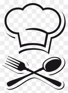 a chef's hat and fork with spoons