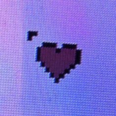 a pixeled heart is shown on the screen