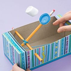 Marshmallow Catapult - Educational Activities for Kids Marshmallow Catapult, Earth Day Crafts, Force And Motion, Educational Activities For Kids, Simple Machines, Science Activities, Educational Activities, Tissue Boxes, Marshmallows