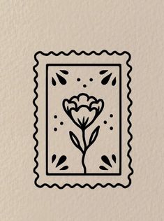 a stamp with a flower on it