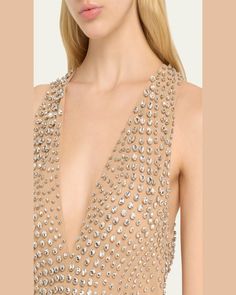 Stella McCartney crystalembellished dress    V neckline    Sleeveless    Mini length    Sheath silhouette    Back zip    Nylon/polyamide/elastane    Made in Italy Bling Outfits, Travel Size Perfume, Evening Flats, Cocktail Jacket, Makeup Shop, Cleanser And Toner, V Neckline, Lingerie Sleepwear, Bergdorf Goodman