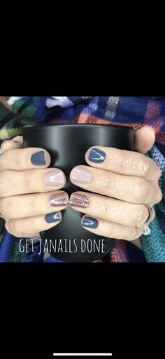 Painted Fingernails Ideas, Winter Pedicure Colors Toenails, Glittery Nails, Nails Done, Grey Baby