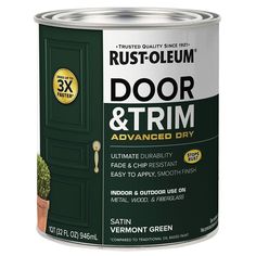 a green door and trim paint