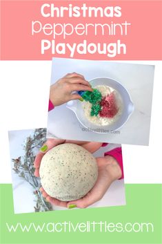 christmas peppermint playdough recipe for kids