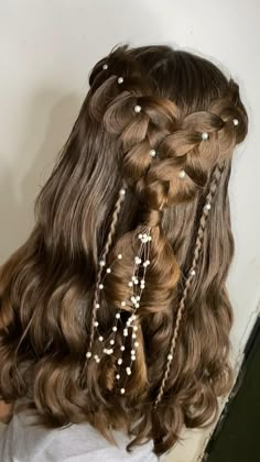 Christmas Hairstyles - Awesome! - Get your ideas from the online store - Amazon.com Celtic Wedding Braids, Enchanted Forest Prom Outfit, Fancy Hairdos, Shire Wedding, Pirate Hair, Royal Hairstyles, Medieval Hairstyles, Fairytale Aesthetic, Ball Hairstyles