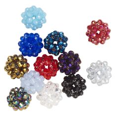 many different colored beads are arranged together