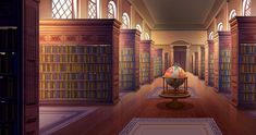 an empty library filled with lots of books