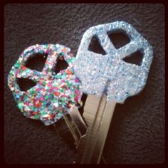 there are two keys that have sprinkles on them