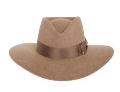 Elegant medium curved brim with teardrop crown is hand made and detailed with matching silk grosgrain. Comes in Taupe and Black. This classic never goes out of style and will enhance any adventure. 100% Felt velour with grosgrain band Measurements: Brim - 4" Elegant Brown Fedora For Kentucky Derby, Elegant Wide Brim Hat Bands In Brown, Adjustable Luxury Hat Bands For Formal Occasions, Luxury Brown Hat Bands For Formal Occasions, Elegant Brown Hat Bands For Kentucky Derby, Elegant Brown Hats For Formal Occasions, Elegant Brown Formal Hats, Elegant High Crown Fedora For Formal Events, Elegant High Crown Fedora For Formal Occasions