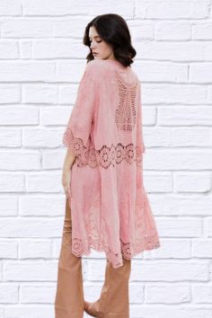 Crochet Open Patch Longline KimonoImmediate ShippingOne Size Fits MostSizes 0-12Length: 44 inBust: 23.5 inArmhole: 11 inSleeve Length: 16 inSleeve Opening: 11 in Style: Casual Print / Pattern: Solid/ Cut Out Fit: Reegular Sleeve: 3/4 Length: Knee Length Closure: Open Lining: No Made In: ChinaFabric Contents: 100% Cotton Stretch fabric Non-sheer fabric Size Measurement (inch):One Size: 23.5 (Bust), null (Waist), null (Hips), 44.0 (Length) Stretch Open Knit Cover-up For Spring, Spring Lace Trim Cover-up For Day Out, Spring Day Out Lace Trim Cover-up, Spring Day Out Cover-up With Lace Trim, Spring Bohemian Short Sleeve Cardigan, Spring Beach Cardigan With Stretch, Stretch Cardigan For Beach In Spring, Spring Beach Stretch Cardigan, Fitted Crochet Trim Cardigan For Summer