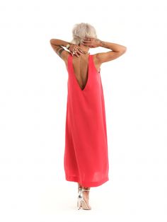 Reinvigorate your style with our red maxi dress. Cut from a flowy fabric, it follows your movement, creating a chic look that can be worn up or down depending on the occasion. Style it with your favorite heels and bold accessories. FEATURES:A low-back lined red maxi dress.100% Handmade. SIZE & FIT: Fit: A relaxed fit with room to moveModel is wearing size Small or S/M View our SIZE CHART before ordering MATERIALS & CARE: Content: Viscose, Polyester, Cotton Care: Machine wash on cold (30ºC) with a mild detergent. SHIPPING: Made to order, processing time is 15 working days This item will be shipped via DHL Casual Red Maxi Dress For Evening, Elegant Red Midi Dress For Vacation, Casual Red Evening Maxi Dress, Chic Red Floor-length Maxi Dress, Elegant Red Maxi Dress For Vacation, Casual Summer Maxi Dress For Cocktail Occasions, Casual Summer Maxi Dress For Cocktail, Red Flowy Maxi Dress For Cocktail, Red Flowy Midi Dress For Evening