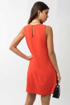 MODEL IS WEARING A SIZE SMALLMODEL SPECSHEIGHT: 5'10"BUST: 33BWAIST: 23.5"HIPS: 35"Made In: GuatemalaFabric Contents: 100% POLYESTER Red Sleeveless Mini Dress With Back Zipper, Simple Sleeveless Dress, Kids Activewear, Athleisure Tops, Essential Wardrobe, Long Sleeve Kids, Denim Outerwear, Kids Swimwear, Sweater Blouse