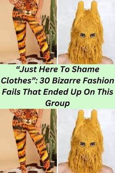 four pictures of different outfits with the words just here to shame clothes 30 bizarre fashion fail that ended up on this group