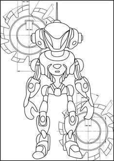 a drawing of a robot from the movie power rangers