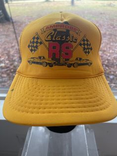 Great 1980s vintage Amprobe classic RS yellow mesh snapback trucker cap. In great condition, has one stain on the bill as photographed. Trucker Hat Vintage, Brand Ideas, Vintage Trucker Hats, Vintage Airlines, Hat Ideas, 1980s Vintage, Hot Rod, Hats Vintage, Snapback Hat