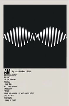 an advertisement for arctic monkeys'2013 album