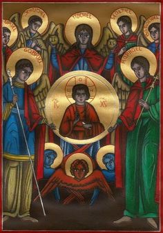 an icon depicting the five angels