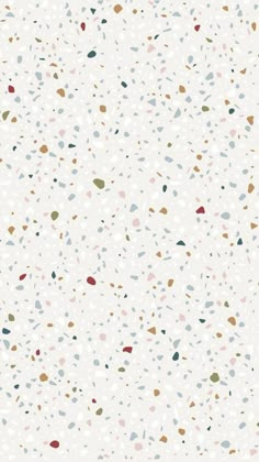 a white background with multicolored spots and dots