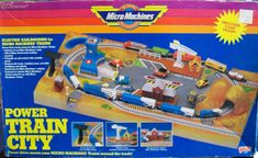 the train set is in its box with instructions on how to play and where to buy it