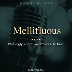 a microphone with the words,'melifious'on it and an image of a