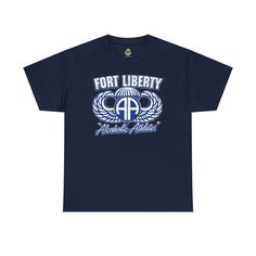 82nd Fort Liberty Alcoholic Athletes - the true sports competition. NOTE:These are not stock items, they are printed on demand and cannot be returned for a size exchange only same size changes for product defects (holes, print errors) 5.3 oz. Pre-shrunk 100% cotton Double-needle stitched neckline, bottom hem and sleeves Tearaway label ITEM FEATURES S M L XL 2XL 3XL 4XL 5XL Width, in 17.99 20.00 21.97 23.98 25.98 27.99 30.04 31.97 Length, in 28.00 29.00 30.00 31.00 32.00 33.00 34.00 35.00 Sleeve Blue Graphic Workout T-shirt, Blue Graphic Print Workout T-shirt, Blue Logo Print Activewear For Sports, Cotton Graphic Tee Activewear With Logo, Graphic Print Athletic Fit Activewear For Streetwear, Athletic Fit T-shirt For Sports, Pre-shrunk, Athletic Fit Graphic Print Activewear For Streetwear, Athletic Fit Activewear With Graphic Print For Streetwear, Sporty Top With Front Print For Sports Events